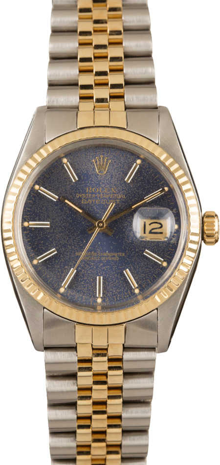 Pre-Owned Rolex Datejust 16013 Blue Index Dial