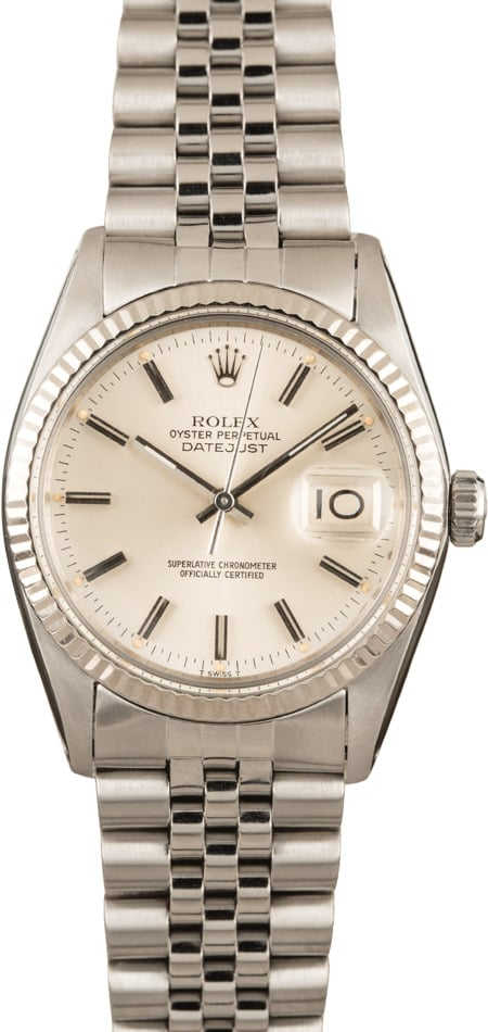 Pre-Owned Rolex Datejust 16014 Silver Index 132646