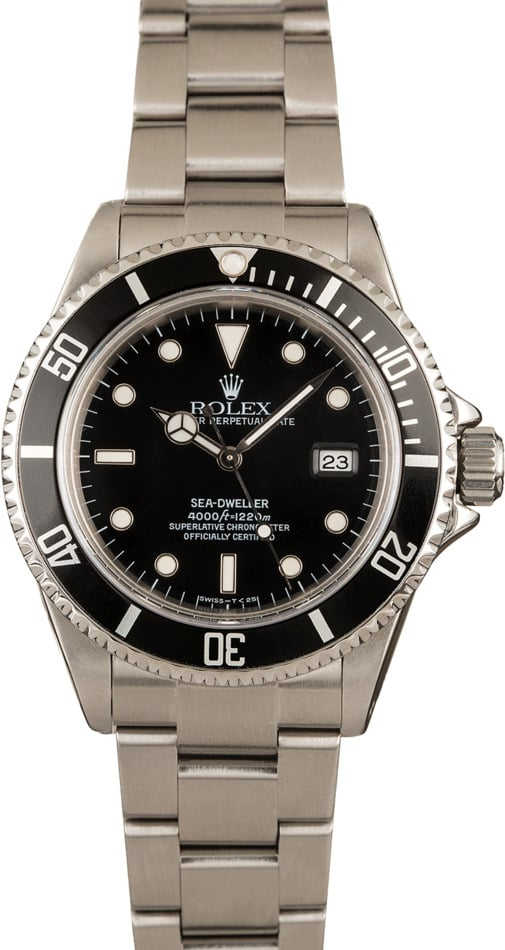 Pre-Owned Rolex Sea-Dweller 16600 Black Dial 40MM