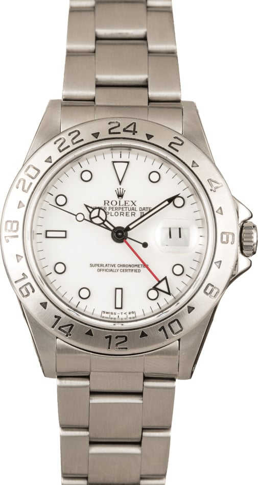 Pre-Owned Rolex Explorer II 16570 White Dial