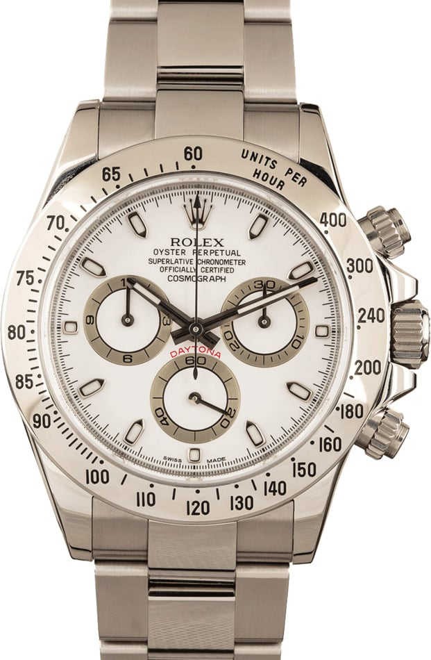 Certified Men's Rolex Daytona 116520 White Dial
