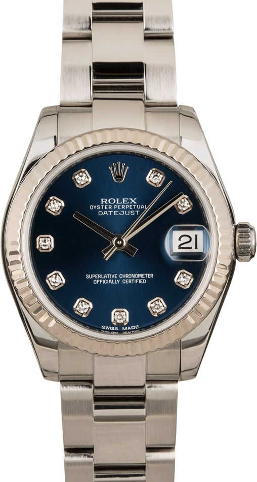 Rolex Datejust 178274 Blue Diamond Dial