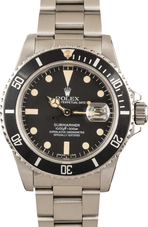 Rolex Black Submariner 16800 Stainless Steel