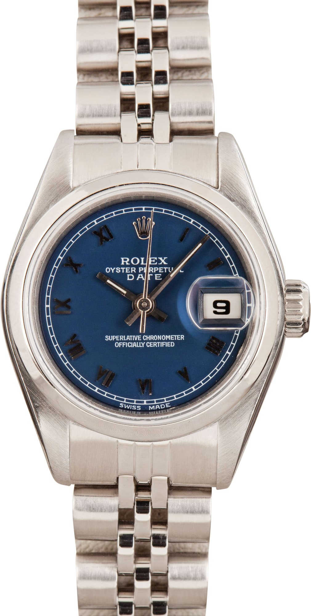 Ladies Rolex Date Ref 69160 Blue Roman Dial