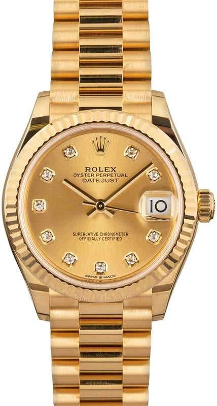 Ladies Rolex Datejust 278278 Yellow Gold