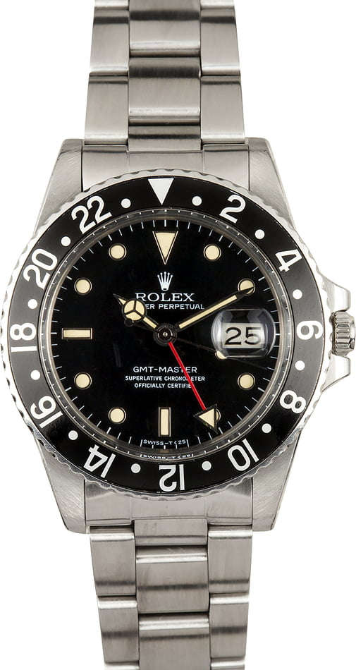 Vintage Rolex GMT Master II Black Bezel 16750