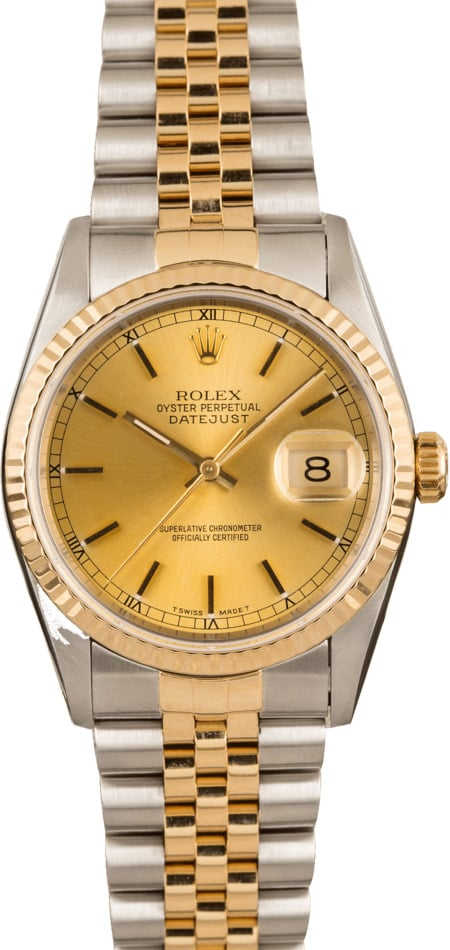 Pre-Owned Rolex Datejust 16233 Two Tone Jubilee Model