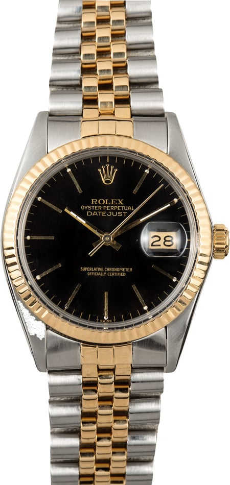 Datejust Rolex Black Dial 16013
