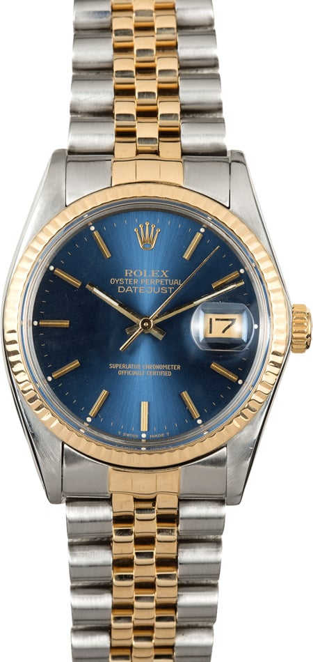 Datejust Rolex Blue Index 16013