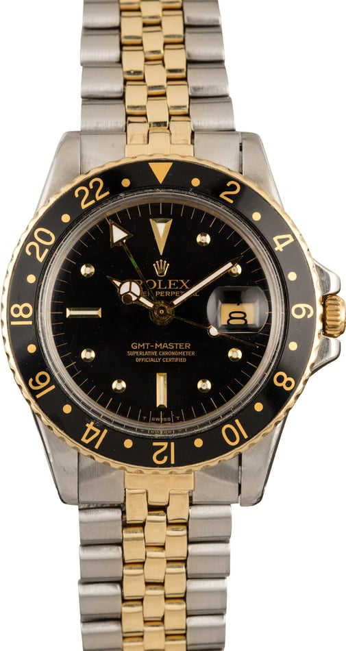 129072 Vintage Rolex GMT-Master 1675 Black Nipple Dial
