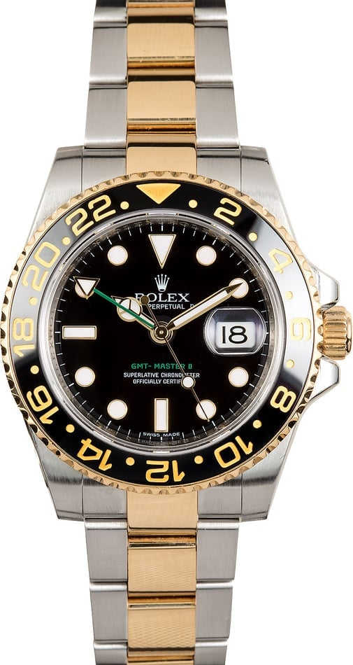GMT Master II Rolex Two-Tone 116713 Black