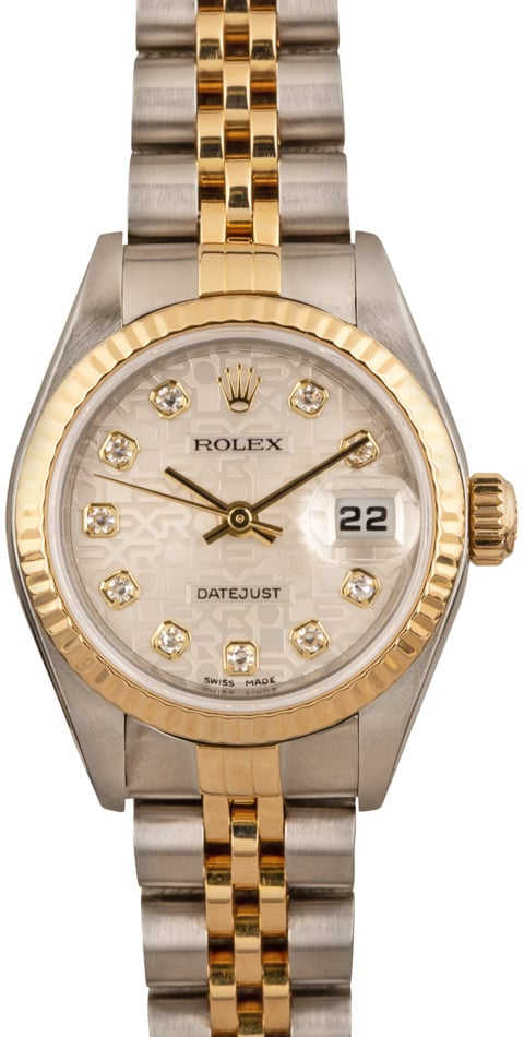 Ladies Rolex Datejust 79173 Silver Diamond