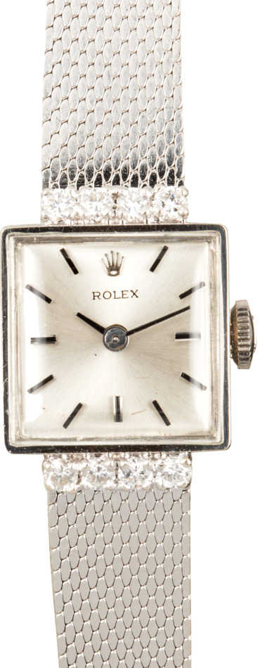Ladies White Gold Rolex Cocktail Watch