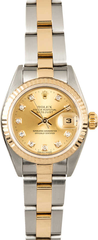 Ladies Rolex Datejust 79173 Champagne Diamond