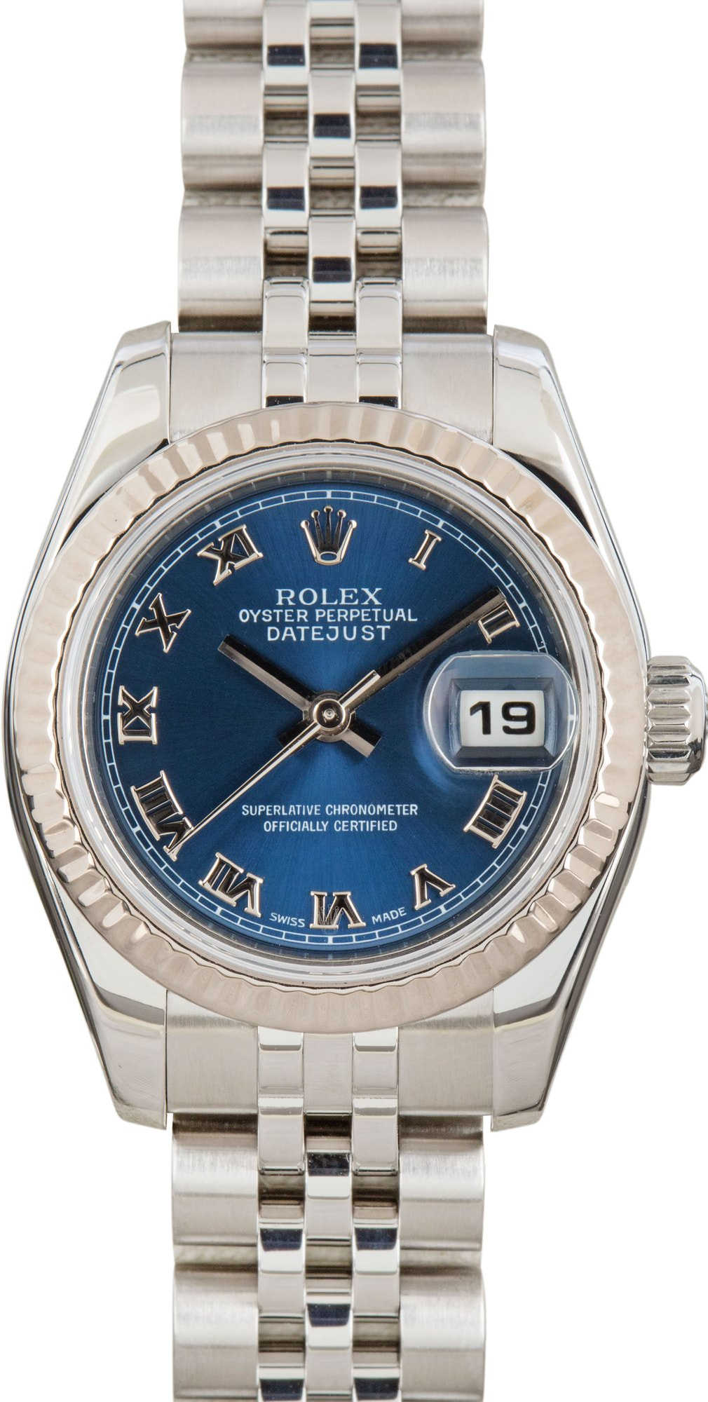 Ladies Rolex Datejust 179174 Blue Roman Dial