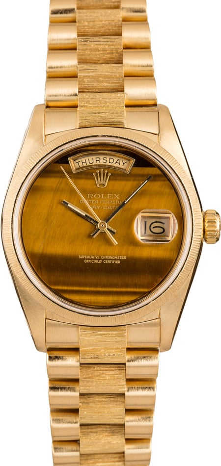 Rolex President Day Date 18078 Tiger Eye Dial