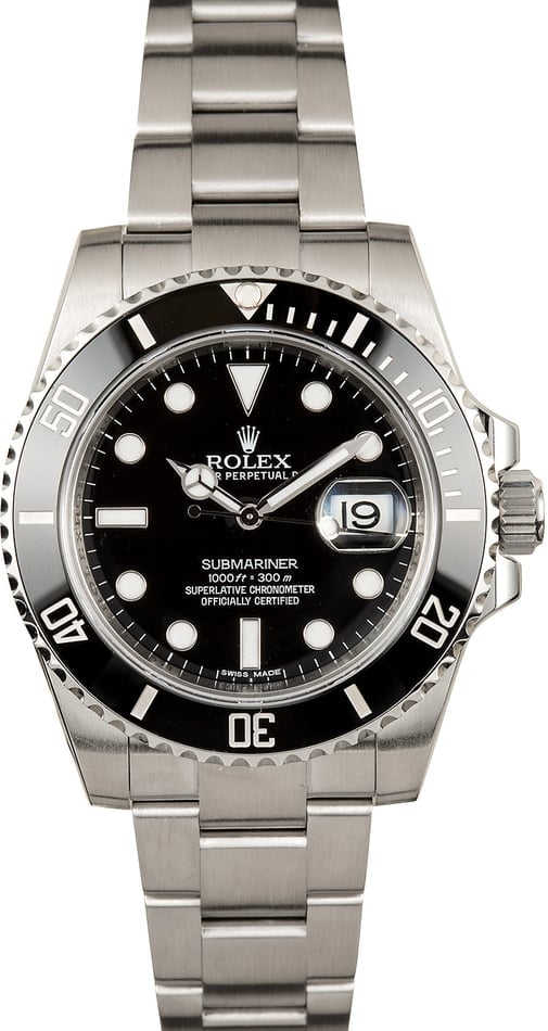 Rolex Submariner 116610 Ceramic Bezel with Factory Stickers