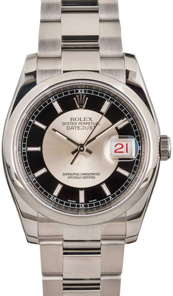 Men's Rolex Datejust 116200 Tuxedo Dial