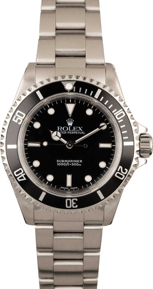 PreOwned Rolex Submariner 14060 Black Luminous Dial