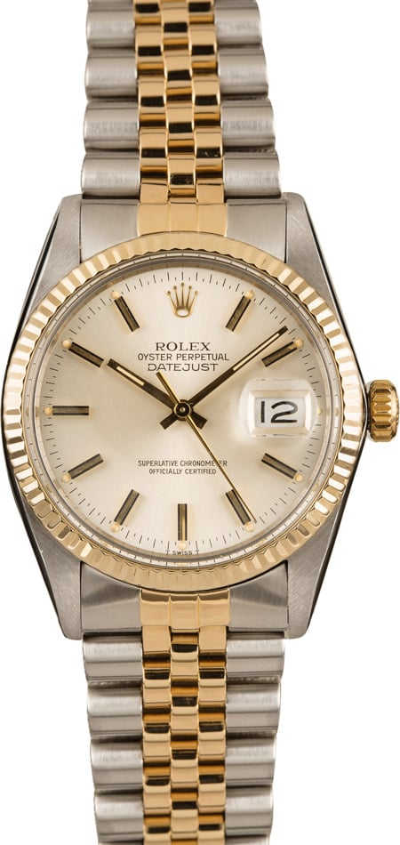Used Rolex Silver Dial Datejust 16013