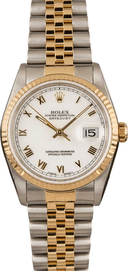 Pre-Owned Rolex Datejust 16233 Roman Dial Watch