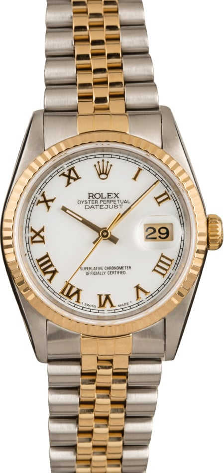 Pre-Owned 36MM Rolex Datejust 16233 Roman Markers