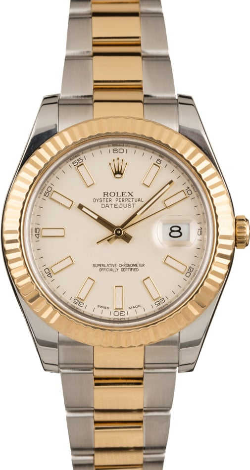 Used Rolex DateJust 41MM Ivory Dial