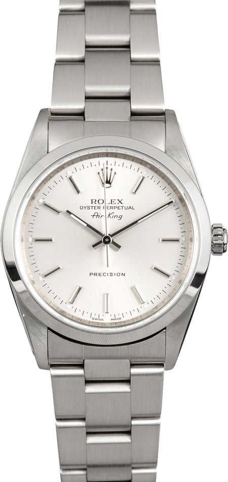 Rolex Air King 14000M Silver TT
