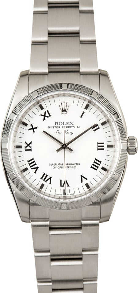 Air-King Rolex 114210 White Dial