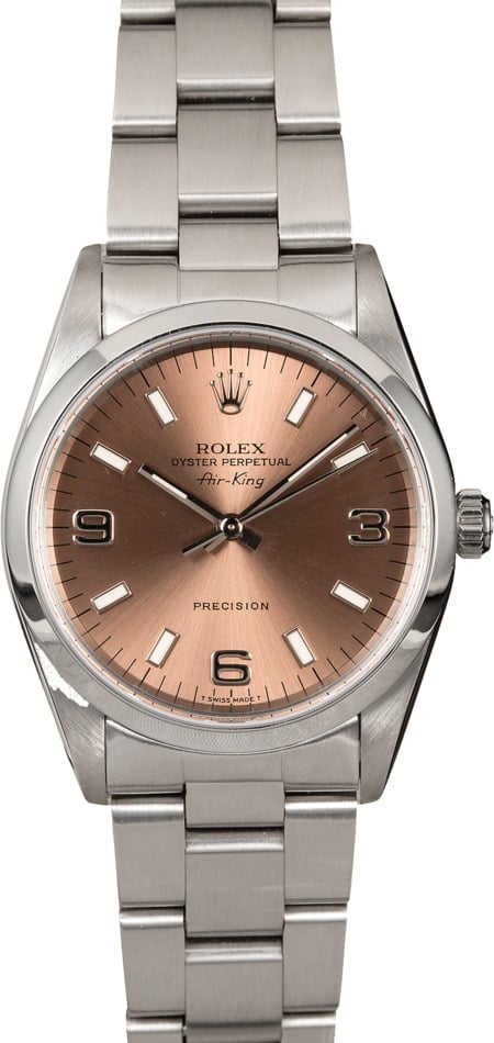 Men's Rolex Air-King 14000 Salmon Dial