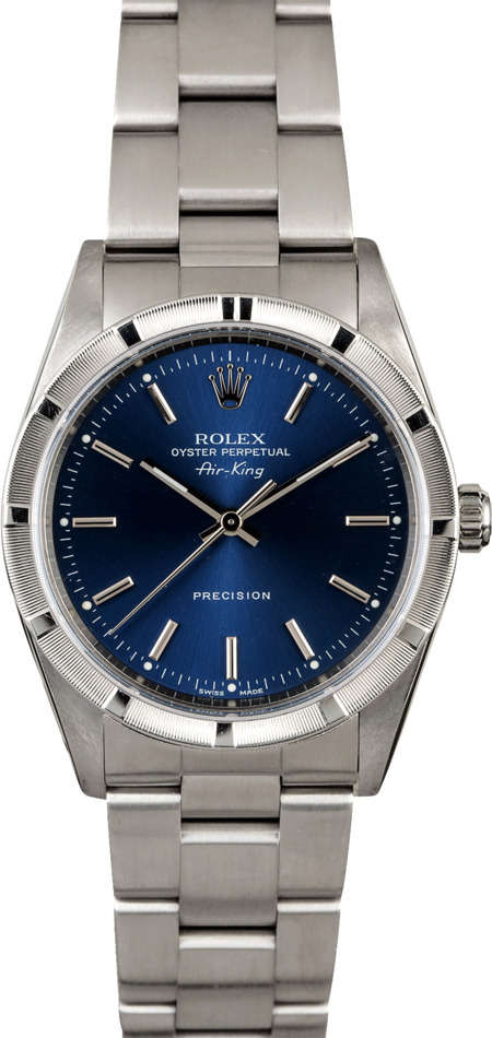 Rolex Air-King 14010 Blue Index Dial