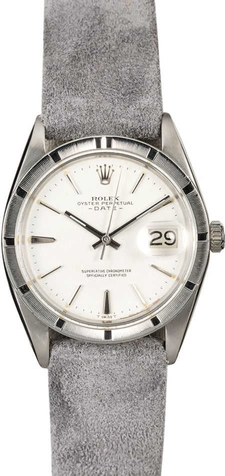 Genuine Rolex Date 1501 White Index Dial