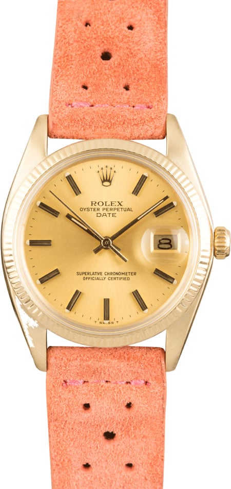 Pre-Owned Rolex Date 1503 Champagne Index Dial