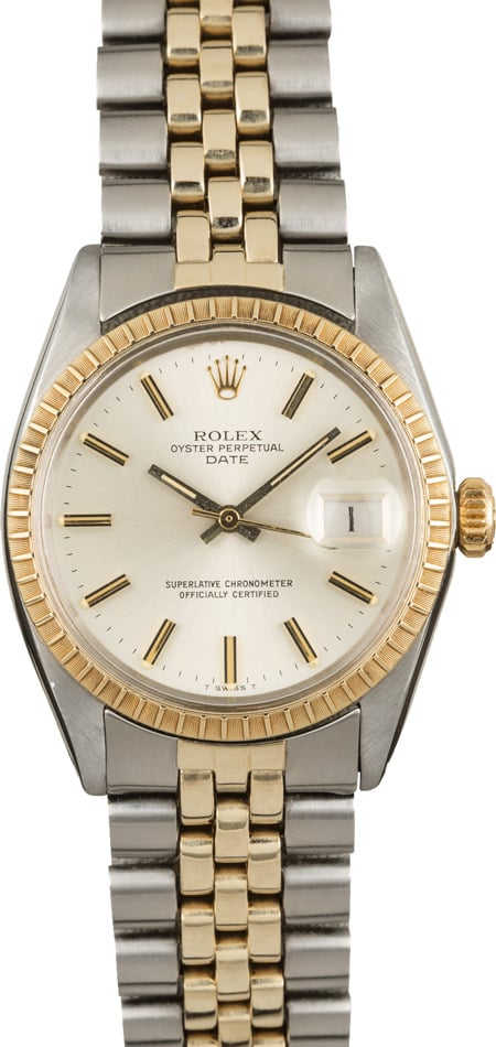 Vintage Rolex Date 1505 Silver Index Dial