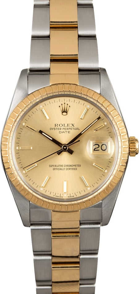 Rolex Date 15053 Two Tone Oyster Bracelet