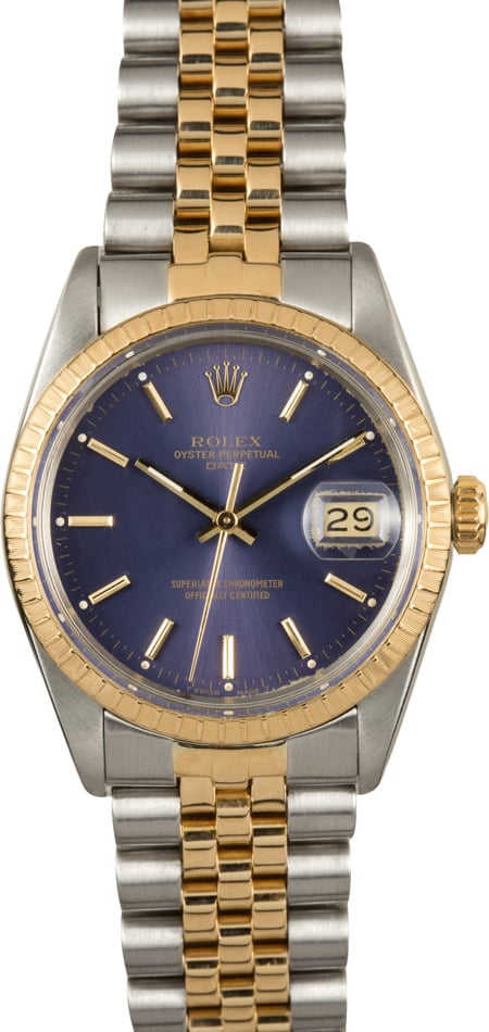 Rolex Date 15053 Blue Dial
