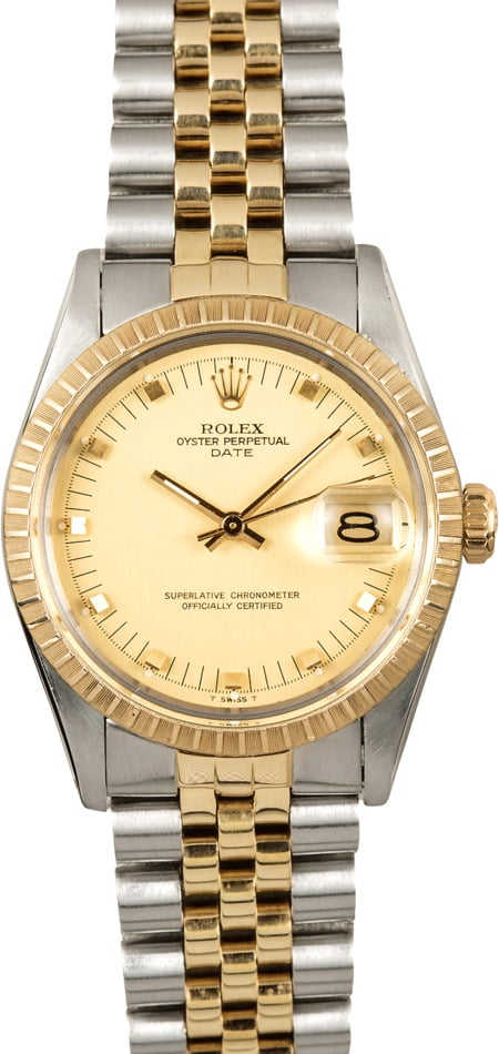 Rolex Date 15053 Two-Tone Champagne