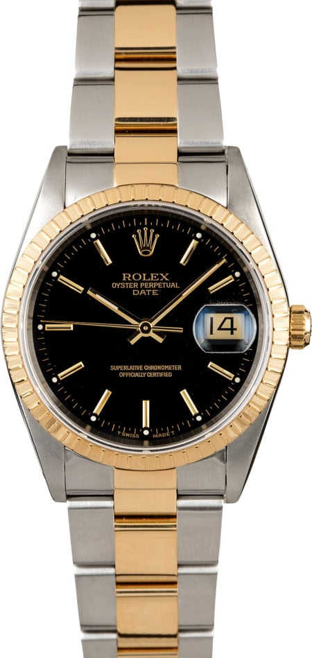 Used Rolex Date 15223 Black Dial