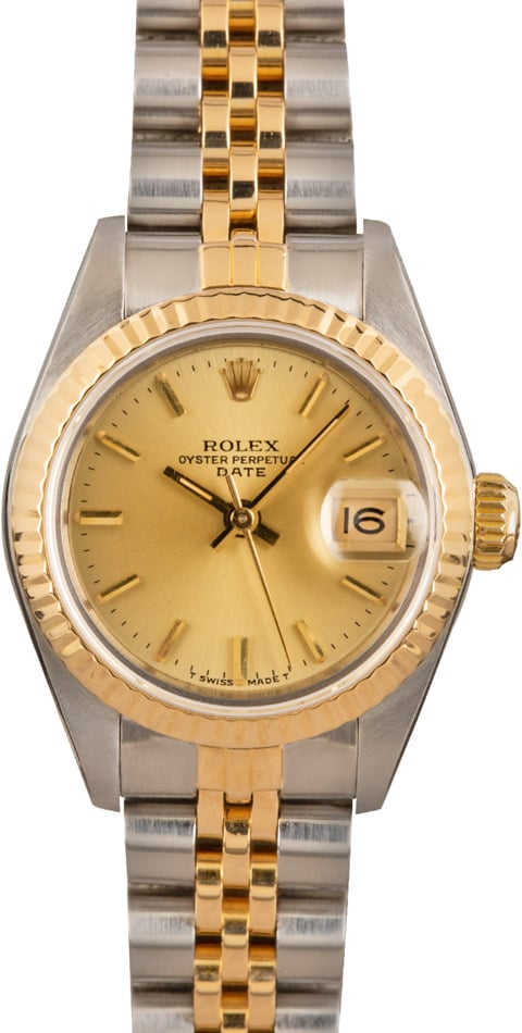 Ladies Rolex Date 69173 Champagne
