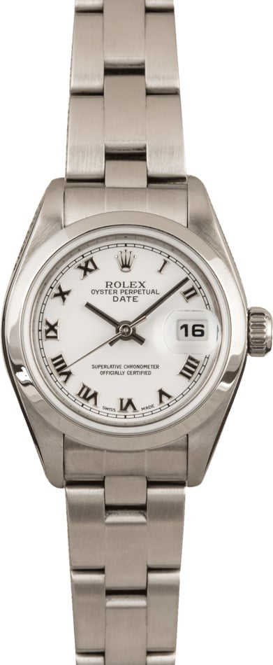 Used Ladies Rolex Date 79160 White Roman Dial T