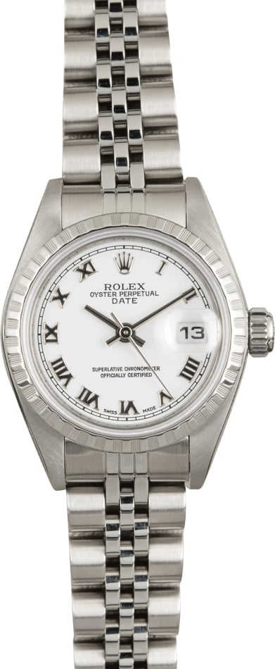 Rolex Date 79240 White Roman Dial