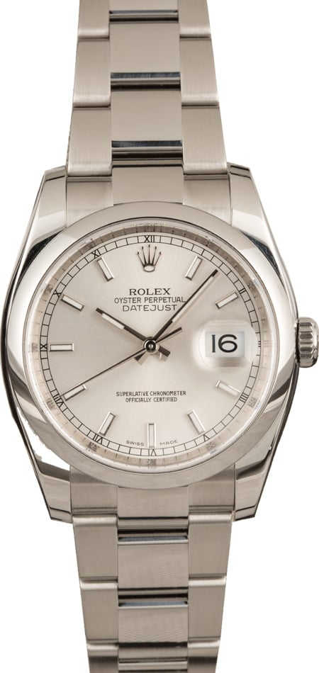 Pre-Owned Rolex Datejust 116200 Silver Dial