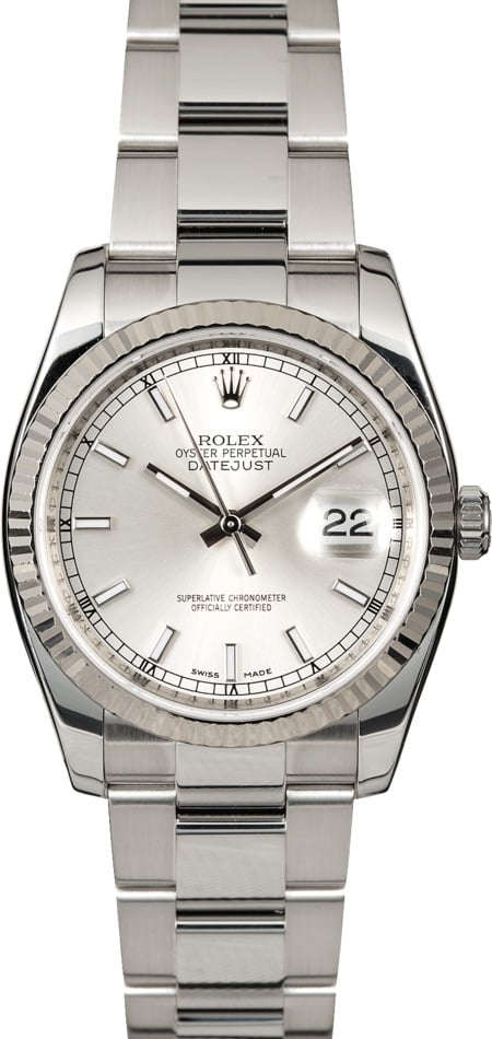 116234 silver dial hotsell