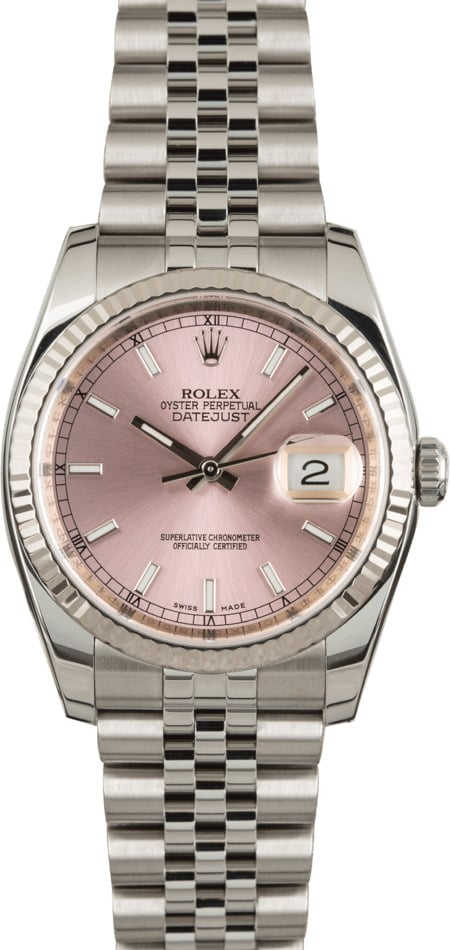 RS BEIGE, 6123631 ROLEX DATEJUST 116234 STEEL 36MM WATCH TURQUOISE DIAMOND