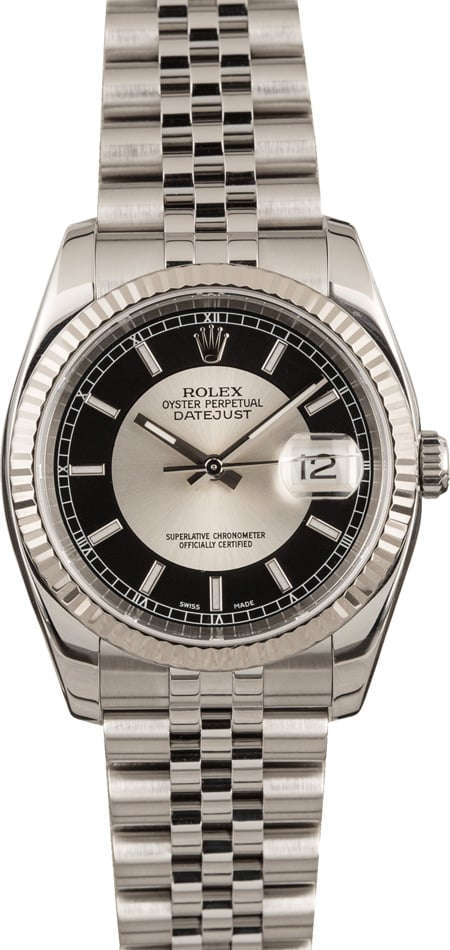 Buy Used Rolex Datejust 116234BKSJ Bob s Watches Sku 124824