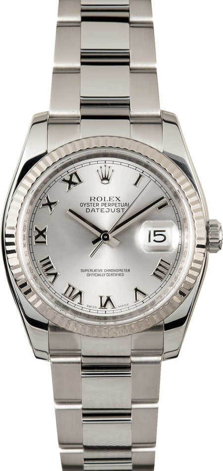 Rolex Datejust 116234 Silver Roman Dial