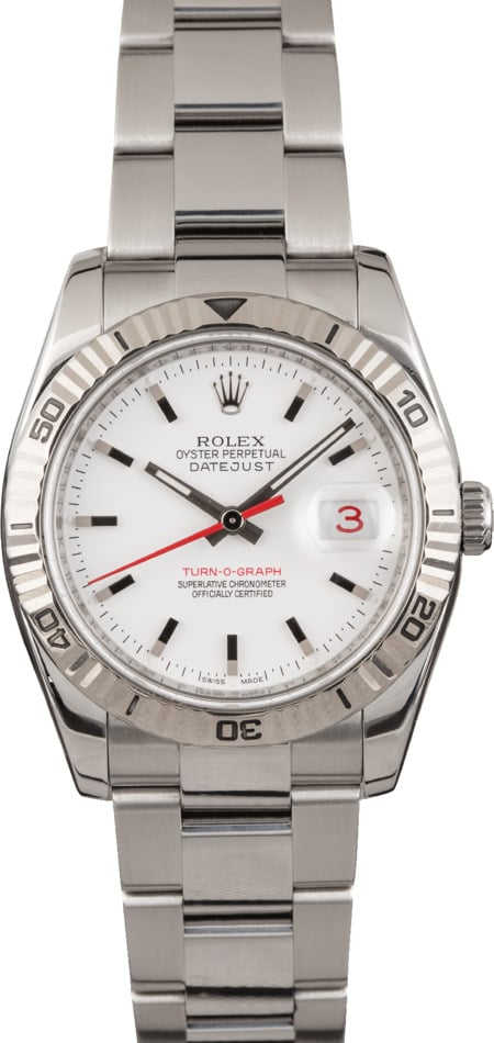 Pre Owned Rolex Thunderbird Datejust 116264 White