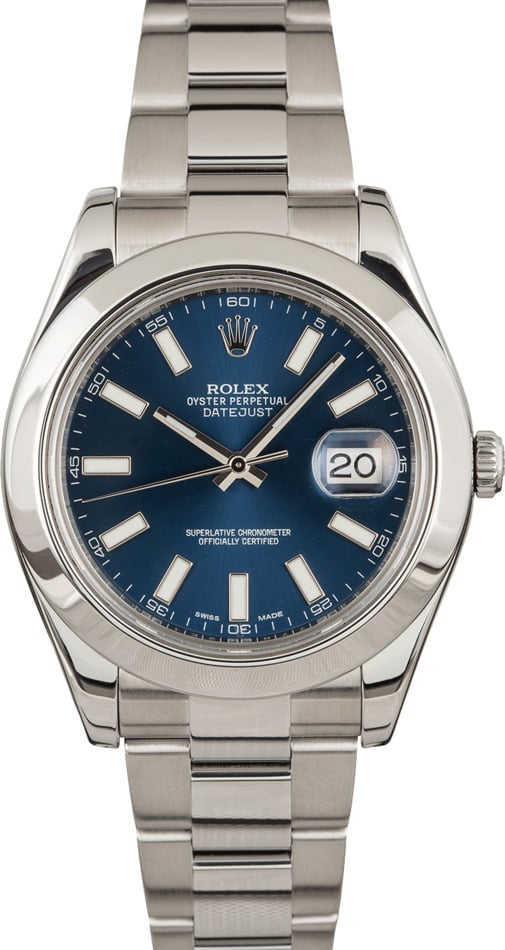 PreOwned Rolex Datejust 116300 Blue Dial