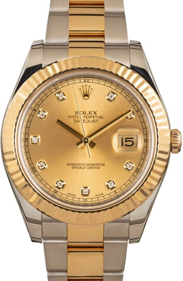 Rolex Datejust 116333 Champagne Diamond Dial