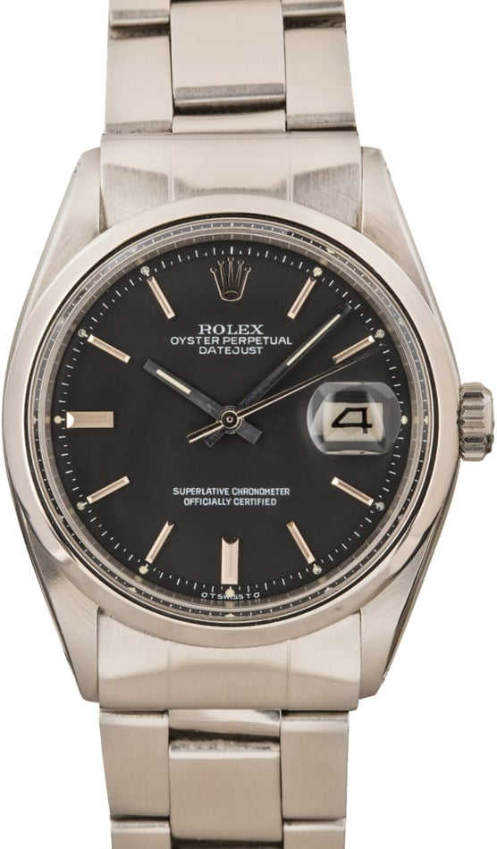 Vintage Rolex Datejust 1600 Black Dial